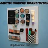magnetic makeup board tutorial diy