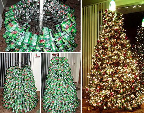 recycled christmas tree
