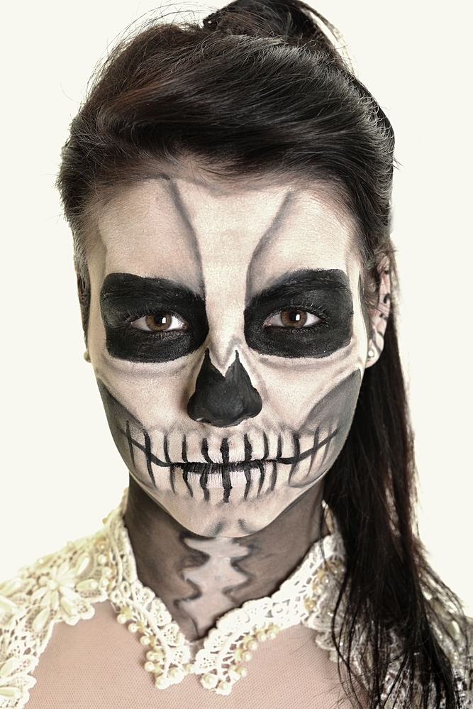 easy sugar skull makeup