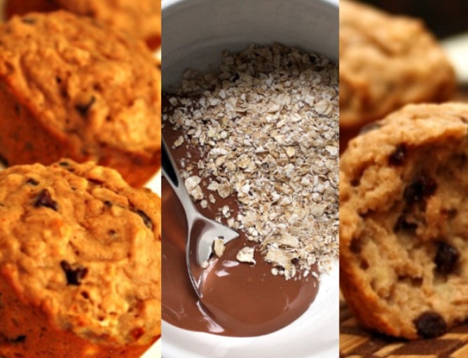 Air Fryer Oatmeal Peanut Butter Chocolate Chip Muffins – 4 WW PointsPlus