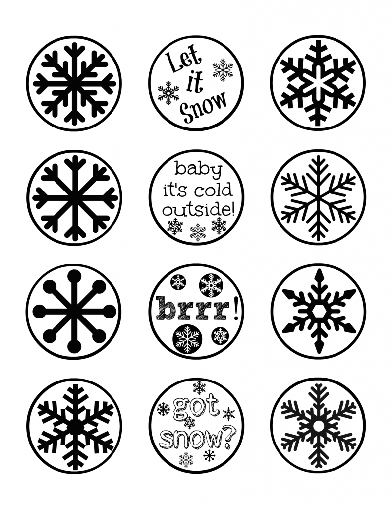 Free Holiday Cupcake Toppers