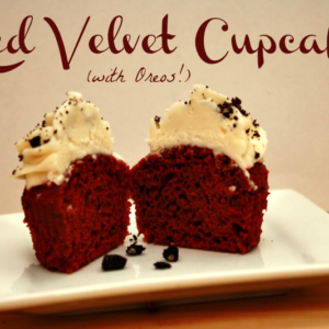 Red Velvet Cupcakes With Oreos