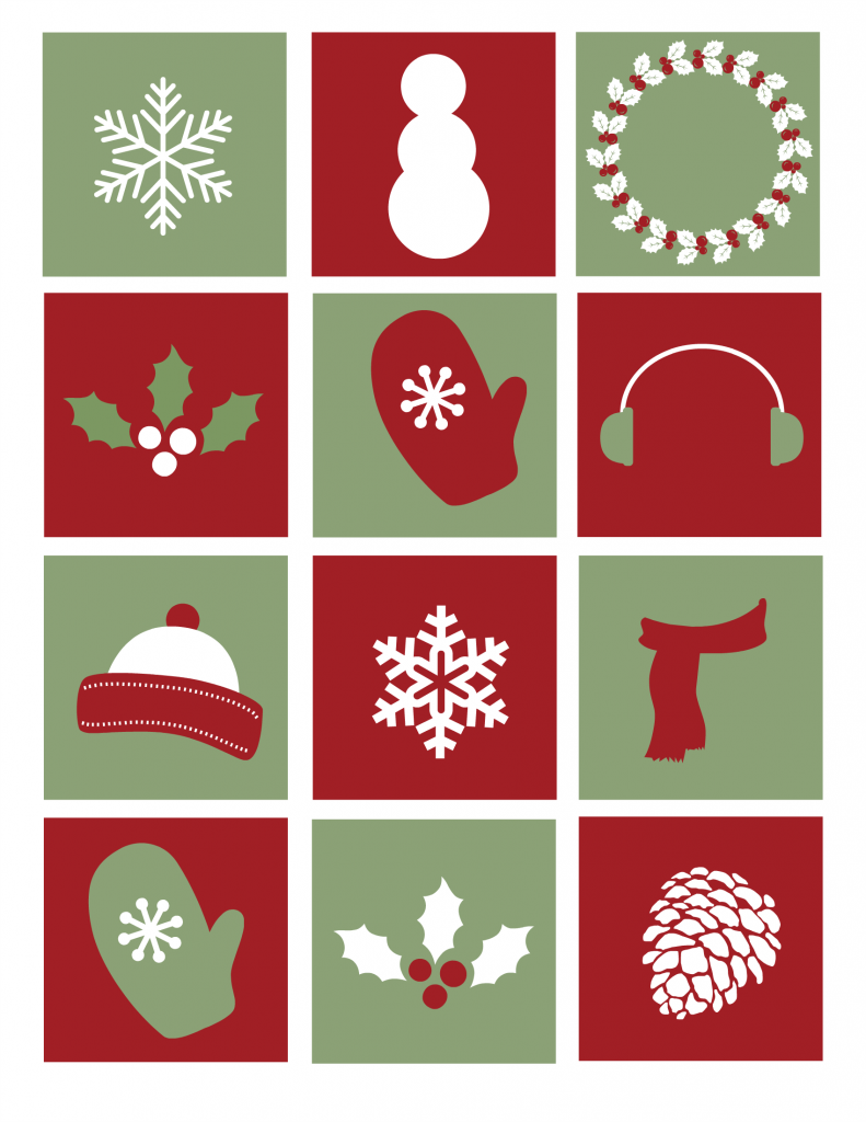 Free Holiday Cupcake Toppers