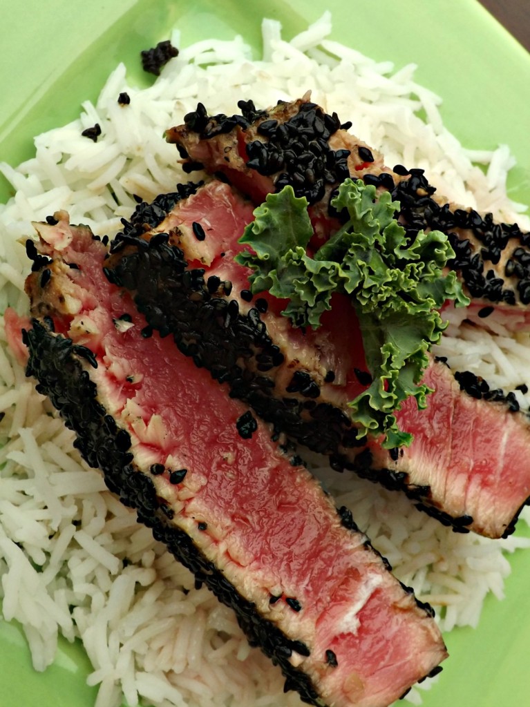 Sesame Crusted Tuna With Curry Sauce - Slap Dash Mom