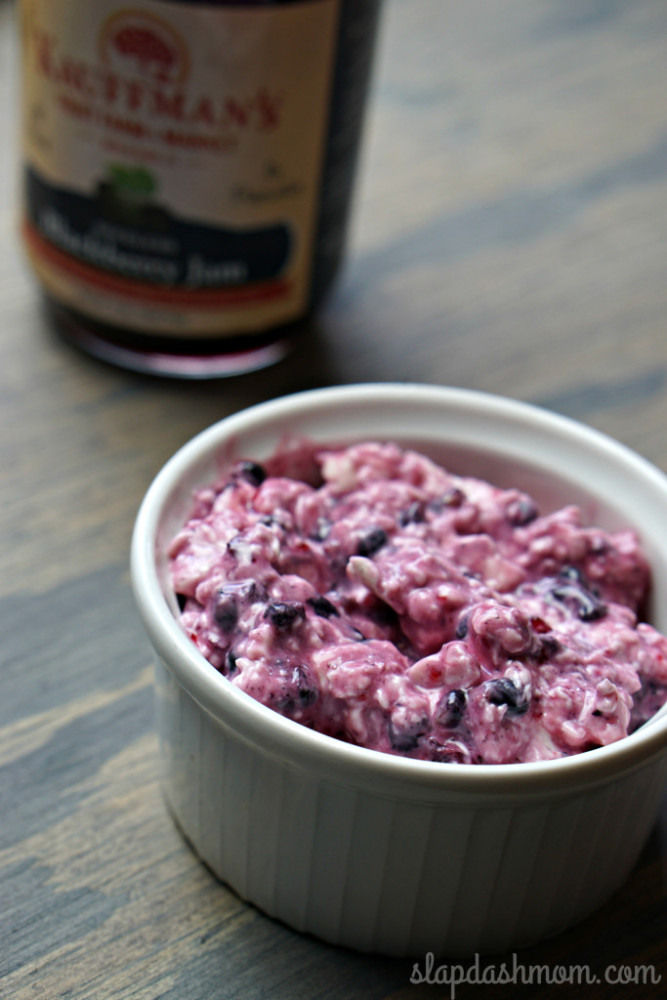 Blackberry cream cheese... Great to spread on bagels!