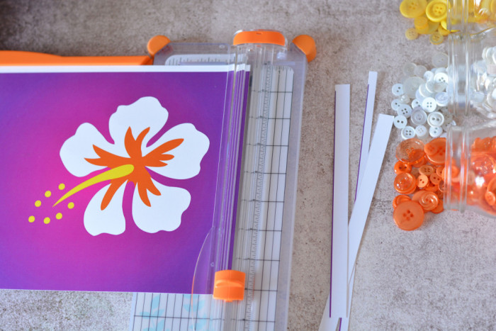 DIY Button Art Flower