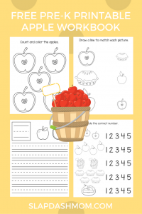 Free Preschool Apple Activity Book - Slap Dash Mom