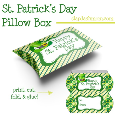 Free Printable St. Patrick's Day Treat Box - Slap Dash Mom