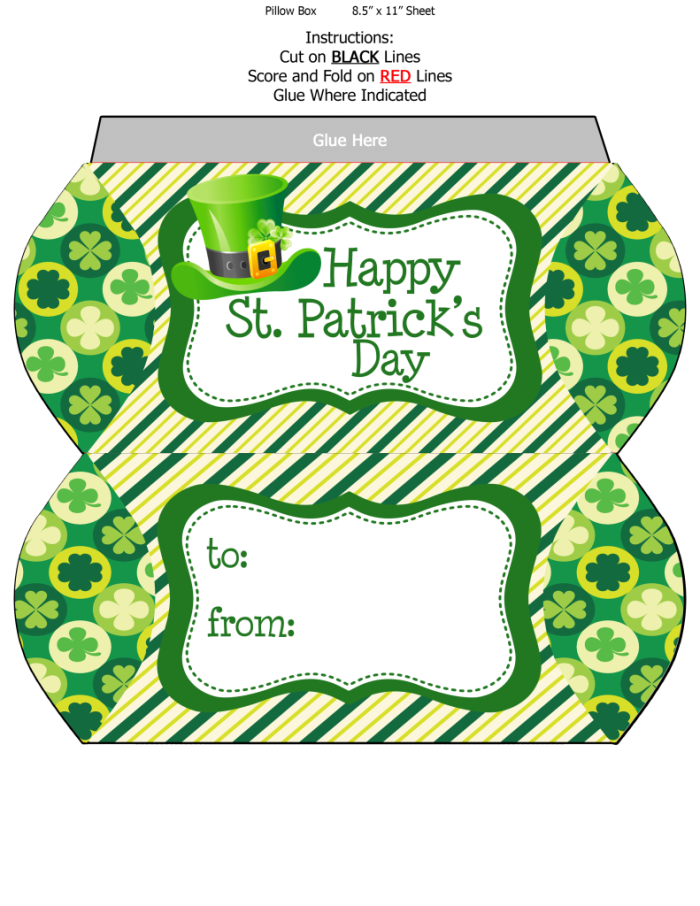 Free Printable St. Patrick's Day Treat Box