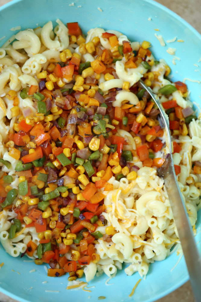 Veggie Loaded Mac N Cheese