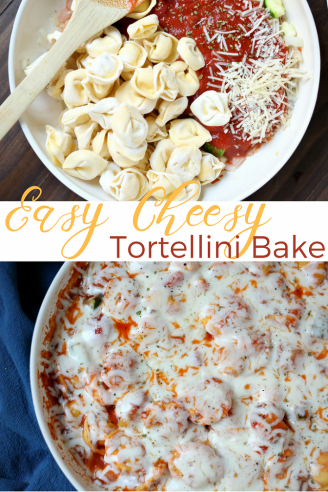 This is by far the easiest, cheesiest tortellini bake I've ever made. It's full of flavor and so easy to adapt. Make it gluten-free by using gluten-free noodles; Weight Watchers friendly; Vegetarian (add meat for meat lovers), AND kid-friendly. Winning!