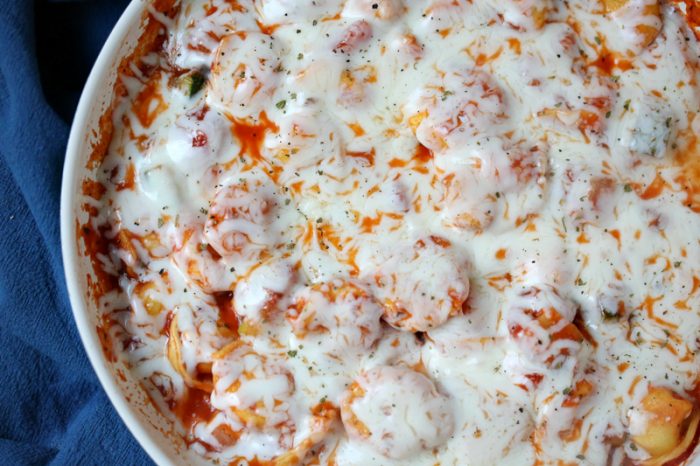 Easy Cheesy Tortellini Bake