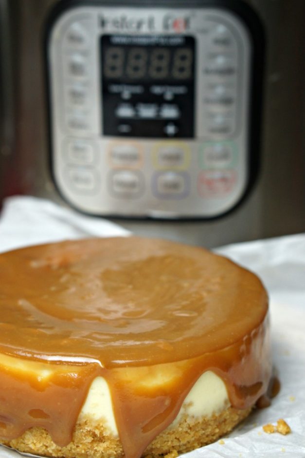 Instant Pot Salted Caramel Cheesecake Slap Dash Mom
