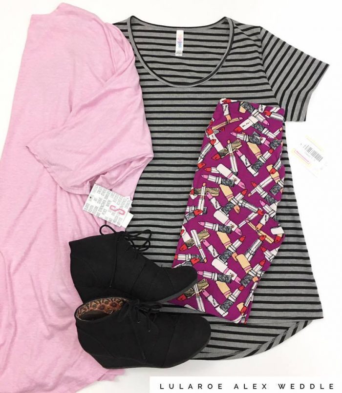 LuLaRoe Style Classic T, Sarah, and Leggings, by Alex Weddle