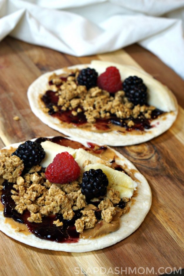 Peanut Butter and Jelly Granola Roll Ups Slap Dash Mom