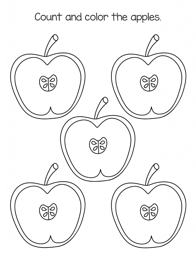 Free Preschool Apple Activity Book - Slap Dash Mom