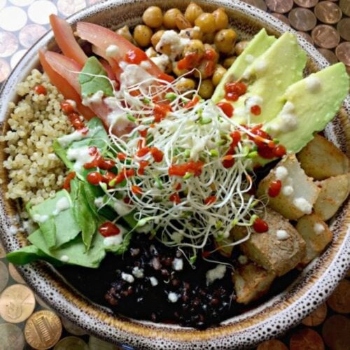 Vegan Buddha Bowl with Peanut Sauce