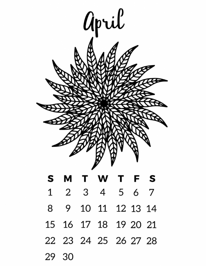 Free Printable 2018 Calendar Mandala Coloring