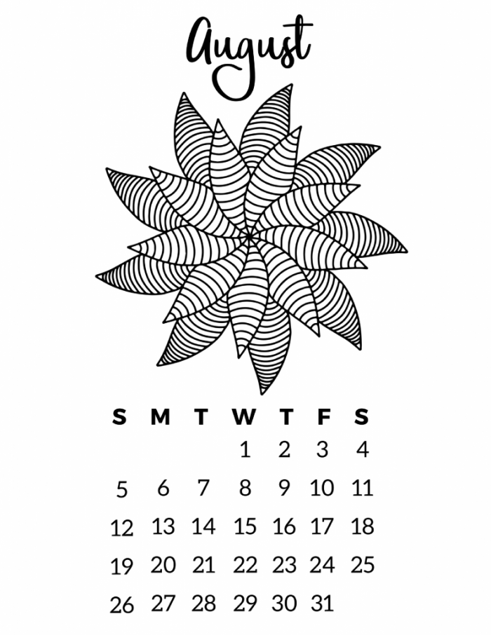 Free Printable 2018 Calendar