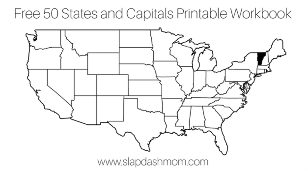 Free 50 States and Capitals Printable Workbook - Slap Dash Mom