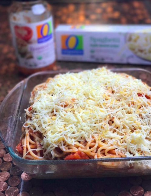 cheesy spaghetti casserole