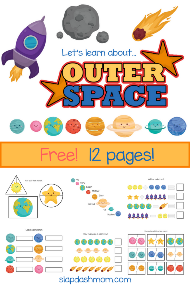 solar system preschool printables