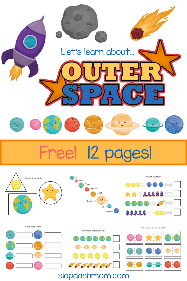 Planets and Space Kindergarten Printables