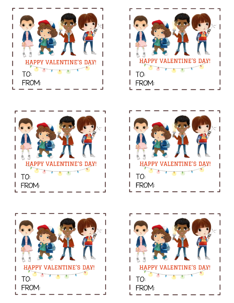 Stranger Things Valentines Cards - Slap Dash Mom