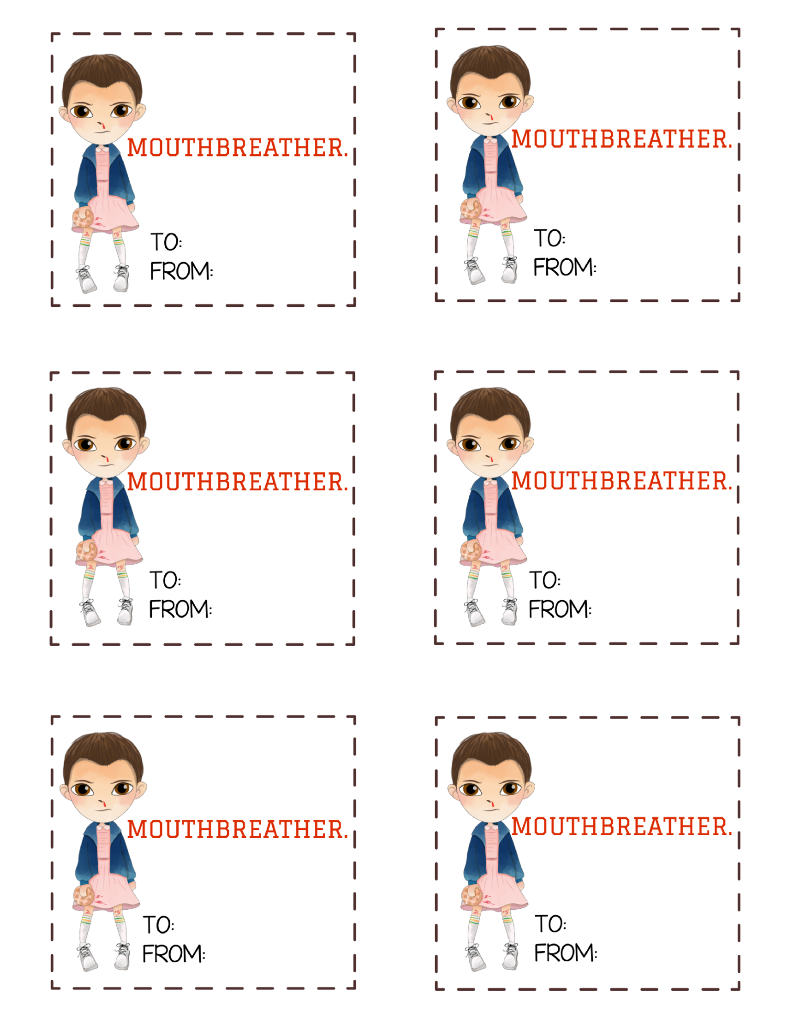 Stranger Things Valentines Cards - Slap Dash Mom