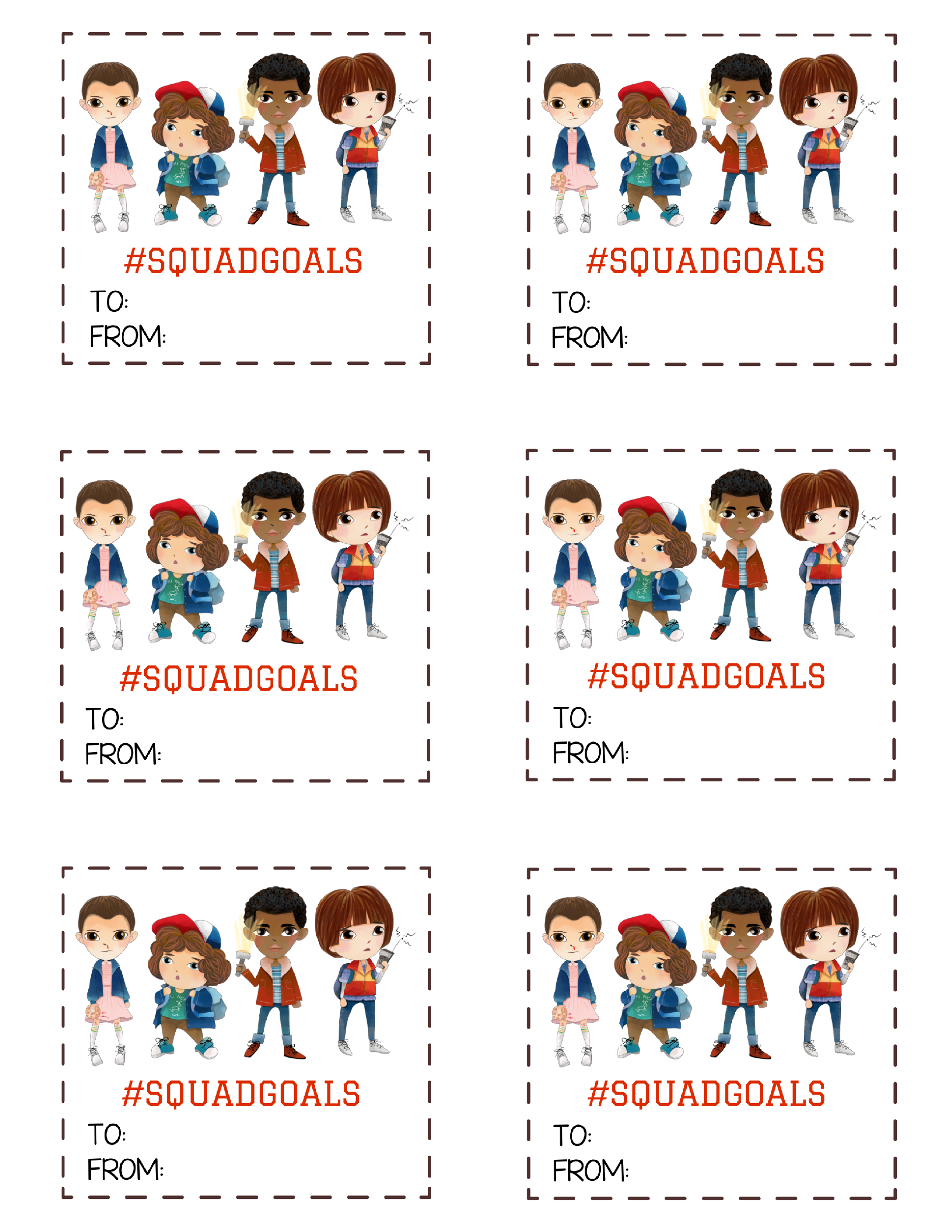 Stranger Things Printable Valentines Cards Slap Dash Mom