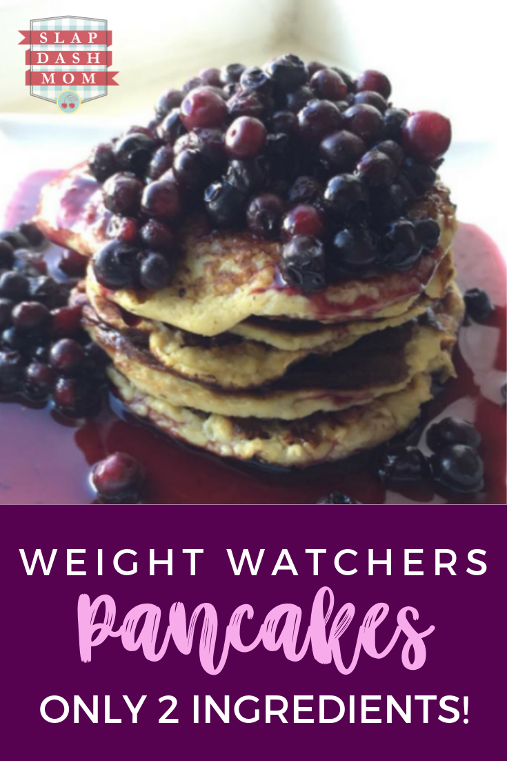 2 Ingredient Friendly Weight Watchers Pancakes ZERO Points Freestyle how-to-make-pancakes-without-milk-laura-fuentes