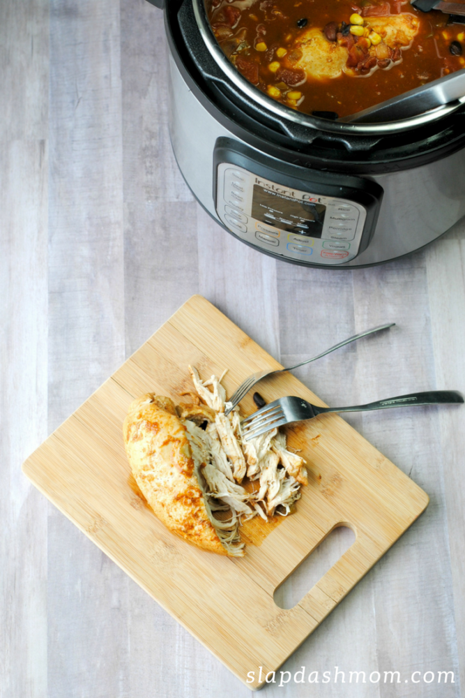 weight watchers instant pot chicken taco soup top view