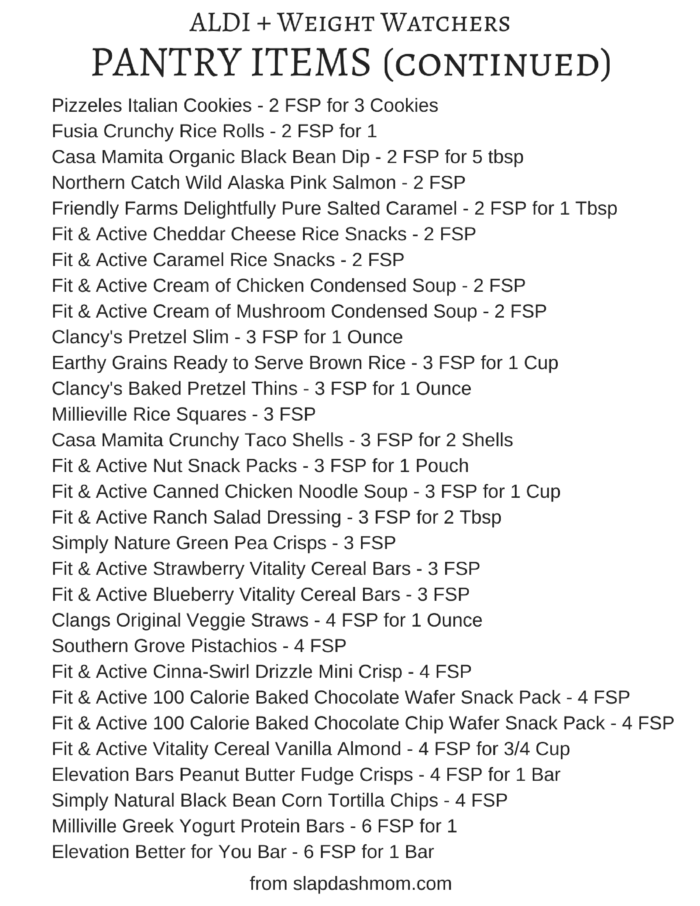 aldi freestyle points list