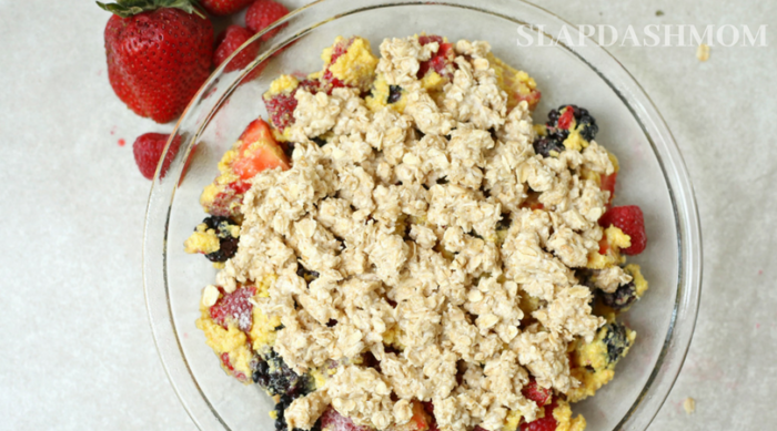 top view berry crisp