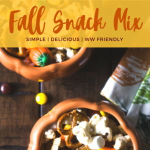 Fall snack mix is perfect touch of sweet and salty wrapped into one! So delicious that the kids will love it too! Feel free to switch up the snack mix with your own ideas to make variations! #fall #fallsnackmix #snacks #kidsnacks #healthysnacks #halloween #partyfood #partysnack