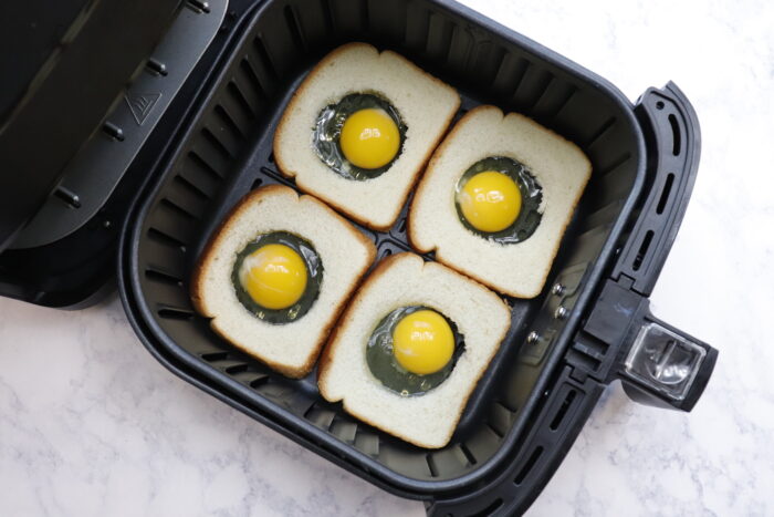 Eggs in a basket, yolks