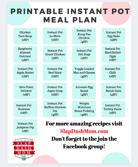 Instant pot meal plan for weight loss new arrivals