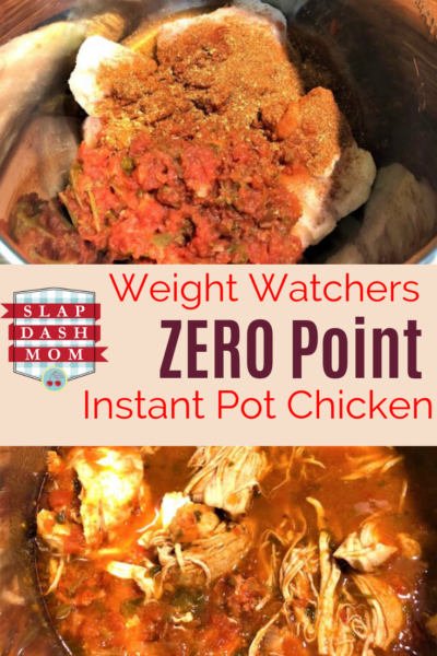 Running low on Weight Watcher points or just want a REALLY easy Instant Pot Chicken Recipe? Try this Simple Instant Pot Chicken! Simple ingredient list, mild or spicy, and the lime flavor is absolutely refreshing! ZERO POINTS if you are on the WW Freestyle Plan! #ww #WeightWatchers #instantpot #InstantPotRecipes