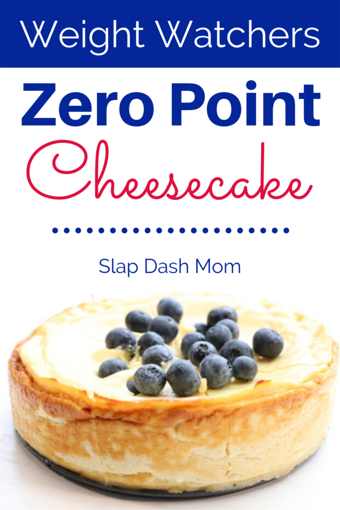 Zero point weight watchers cheesecake with text
