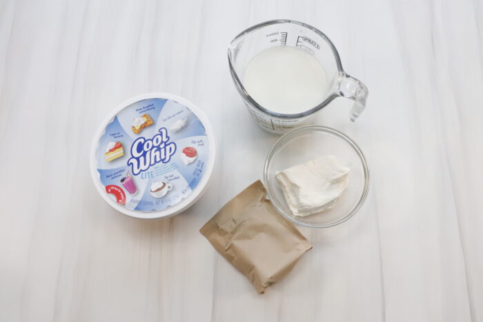 Ingredients for Chocolate mousse on countertop