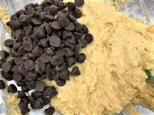 Chocolate chips and the cookie dough
