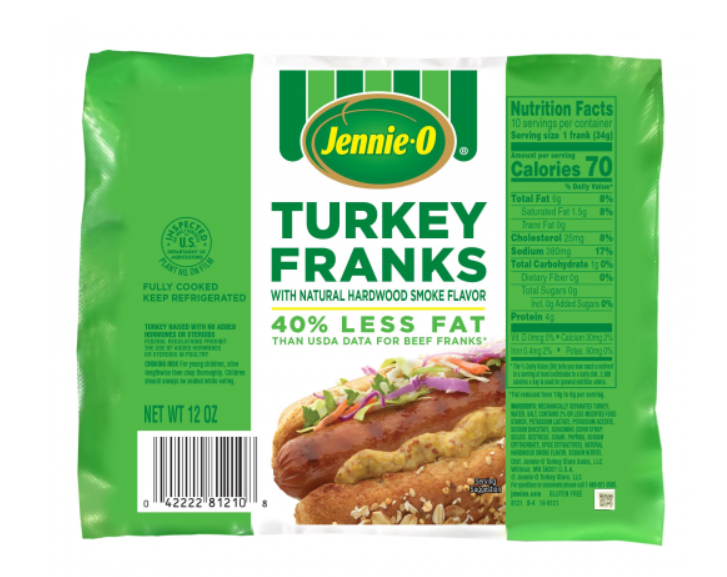 Turkey Franks Dinner - 2 WW Points