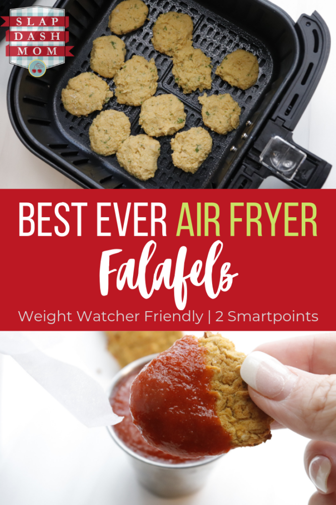 Learn how to make falafels in the air fryer! They are crispy, healthy, and lifestyle friendly including vegan, vegetarian, and Weight Watchers! If you are on WW these air fryer falafels are ONLY 2 points per serving! #weightwatchers#vegan#airfryerrecipes#wwfreestyle