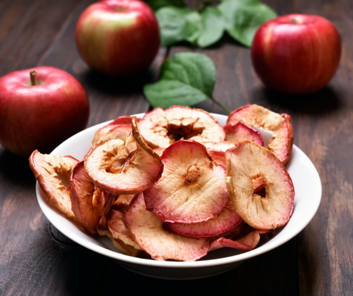 apple chips next to whole apples