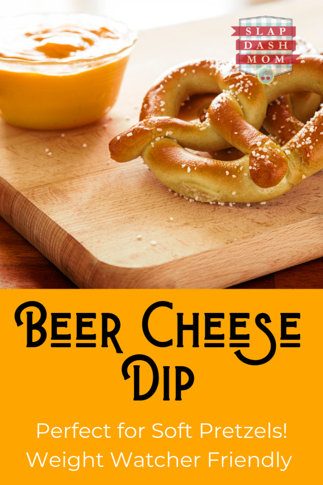 Creamy, Cheesy, and perfect for soft pretzels! This beer cheese dip for pretzels will quickly become your go-to dip! Weight Watcher Friendly! #ww #weightwatchers #pretzels
