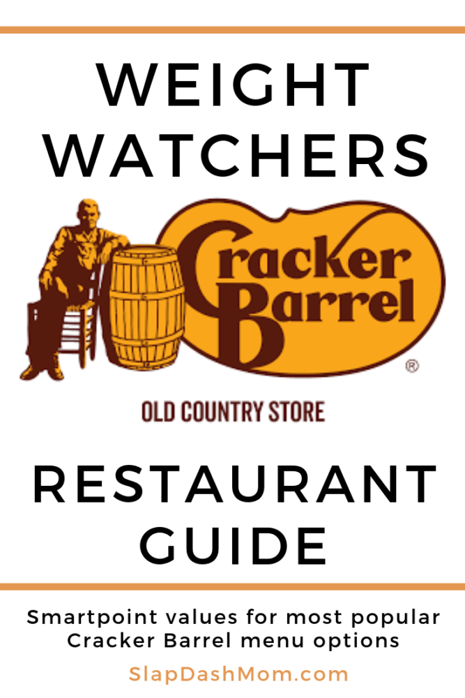 Find out Weight Watcher point values for your favorite Cracker Barrel meals! You can still have the hashbrown casserole, but you may want to avoid the meatloaf! Find out the Smartpoints! #crackerbarrel #weightwatchers #restaurantguide 