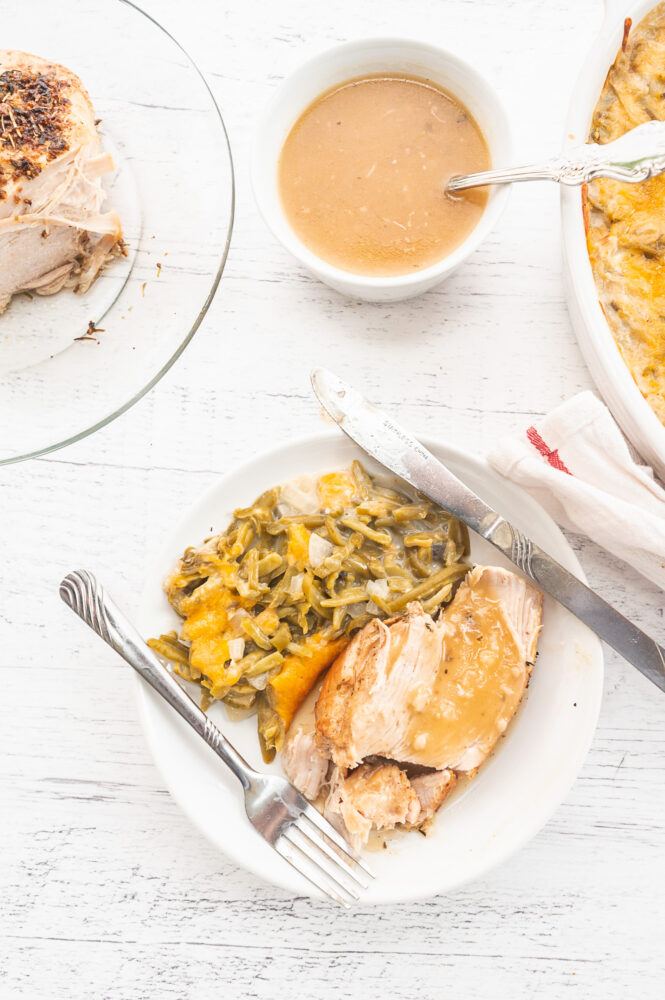 top view of instant pot turkey breast