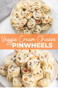 Super Easy Veggie Pinwheels with Cream Cheese - Slap Dash Mom