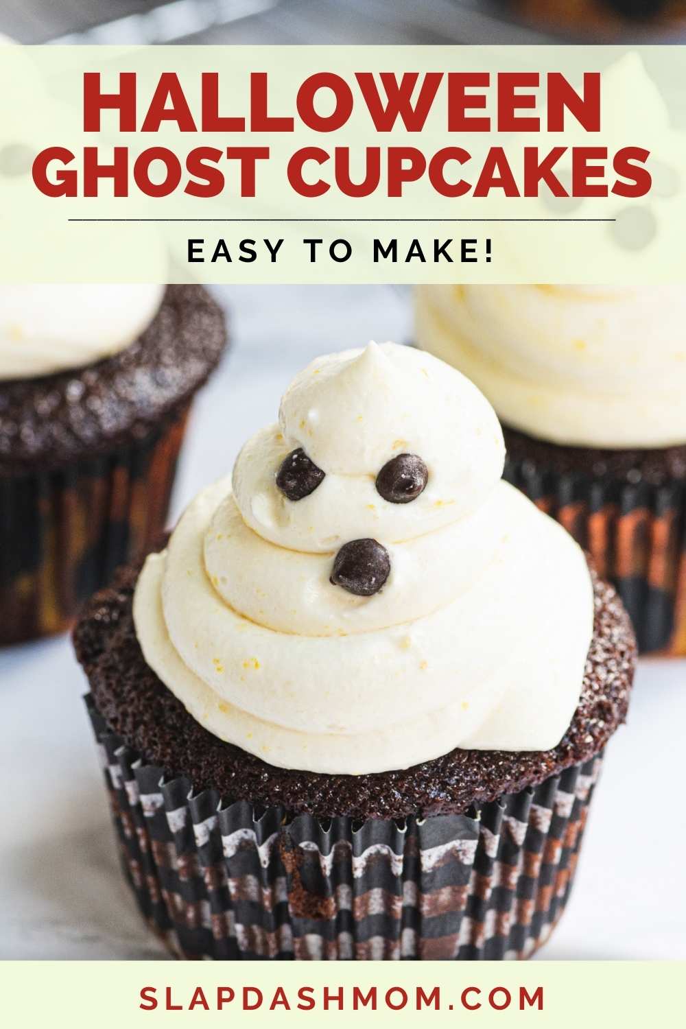 Easy Halloween Ghost Cupcakes Slap Dash Mom
