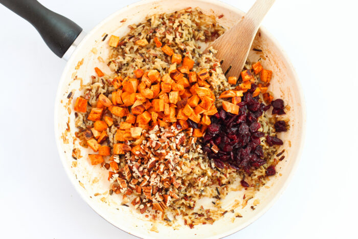 Roasted Sweet Potato Cranberry Wild Rice Salad